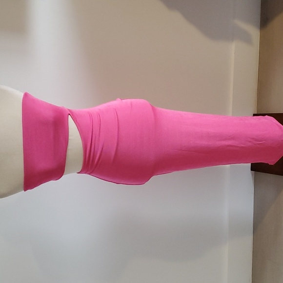 Naked Wardrobe Womens cut-out bodycon midi strapless pink dress size S NWOT - Picture 2 of 7